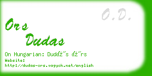 ors dudas business card